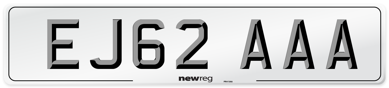 EJ62 AAA Number Plate from New Reg